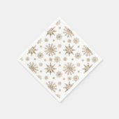 Golden Yellow Snowflakes Patroon Servet (Hoek)