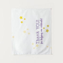  Golden Yellow Star foto overlay Dank u Wandkleed