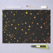 Golden Yellow Stars Black Night  Tissuepapier (Craft)
