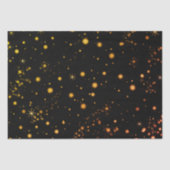 Golden Yellow Stars Black Night  Tissuepapier (Voorkant)