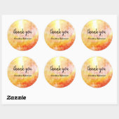 Golden Yellow Sun Bedankt Ronde Sticker (Vel)