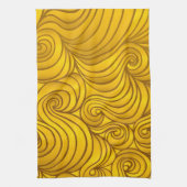 Golden Yellow Swirl Towel Theedoek (Verticaal)