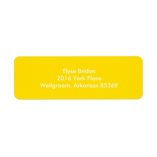 Golden Yellow Top Color Coordinating Etiket (Voorkant)