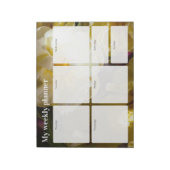 Golden Yellow Tulip Weekly Planner Notitieblok (Linkerzijde)