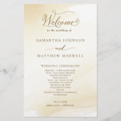 Golden Yellow Wash, Calligrafie Wedding Program (Voorkant)