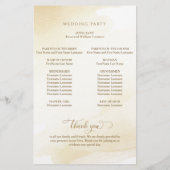 Golden Yellow Wash, Calligrafie Wedding Program (Achterkant)