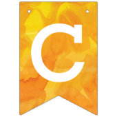 Golden Yellow Waterverf gefeliciteerd Vlaggetjes (Eerste vlag)