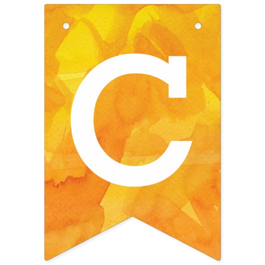 Golden Yellow Waterverf gefeliciteerd Vlaggetjes (Eerste vlag)