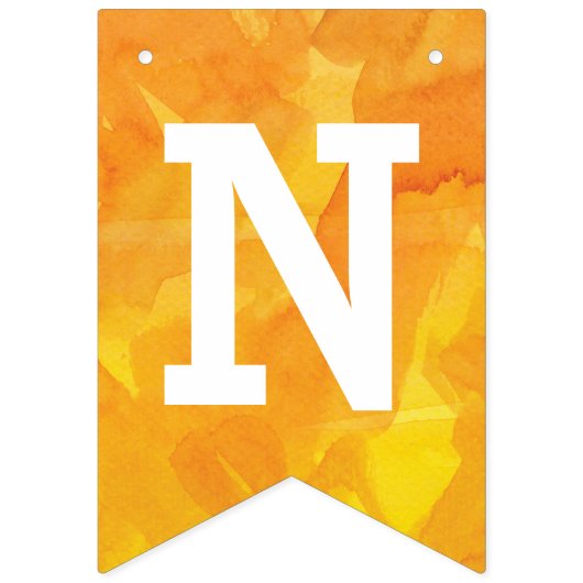 Golden Yellow Waterverf gefeliciteerd Vlaggetjes (Derde vlag)