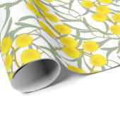 Golden Yellow Wattle Australian Wildflower Cadeaupapier (Rol Hoek)