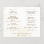 Golden Yellow Wedding Program en tijdlijn (Achterkant)