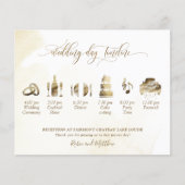 Golden Yellow Wedding Program en tijdlijn (Voorkant)