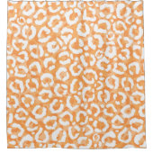 Golden Yellow White Leopard Animal Print Douchegordijn (Voorkant)