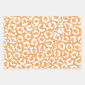 Golden Yellow White Leopard Animal Print Inpakpapier Vel (Voorkant 2)