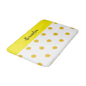 Golden Yellow Wildflower Photo Name Monogram  Badmat (Gekanteld)