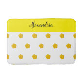 Golden Yellow Wildflower Photo Name Monogram  Badmat (Voorkant)