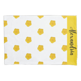 Golden Yellow Wildflower Photo pillow case  Kussensloop