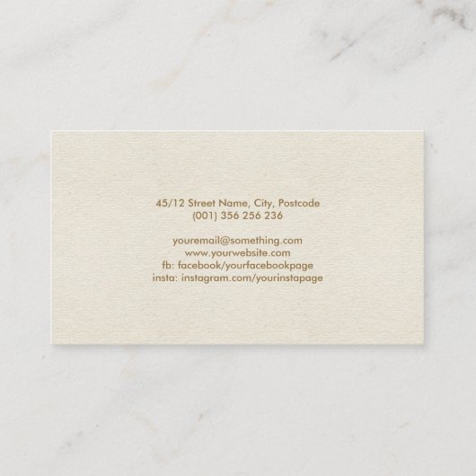 Golden Yin Yang Tree - kleurrijke bladeren Visitekaartje (Achterkant)