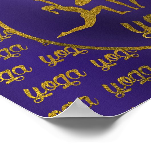 Golden Yoga Asanas Symbolen Poster (Hoek)