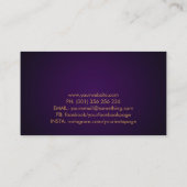 Golden Yoga Lotus Line art Visitekaartje (Achterkant)