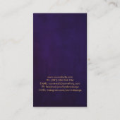 Golden Yoga Lotus Moon - Amethist Fluoriet Visitekaartje (Achterkant)