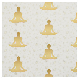 Golden Yoga Meditation Fabric Stof