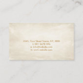 Golden Yoga Tree of Life Visitekaartje (Achterkant)