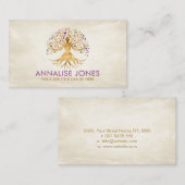 Golden Yoga Tree of Life Visitekaartje (Voorkant / Achterkant)