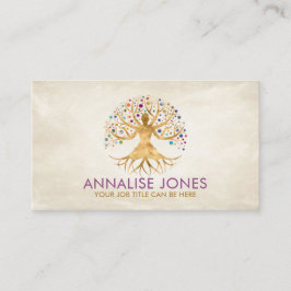 Golden Yoga Tree of Life Visitekaartje