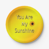Golden You are My Sunshine, Party Paper Borden Papieren Bordje (Voorkant)