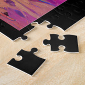 Golden zanden horizon abstracte digitale kunst legpuzzel (Zijkant)