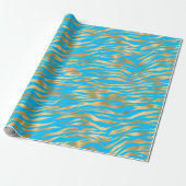 Golden Zebra Cadeaupapier (Uitgerold)