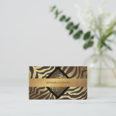 Golden Zebra Chocolate Vip Visitekaartje (Staand voorkant)