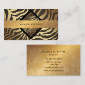 Golden Zebra Chocolate Vip Visitekaartje (Voorkant / Achterkant)