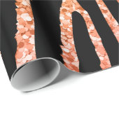 Golden Zebra Glittery Pattern Cadeaupapier (Rol Hoek)