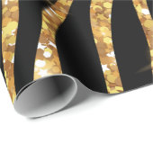 Golden Zebra Glittery Pattern Cadeaupapier (Rol Hoek)
