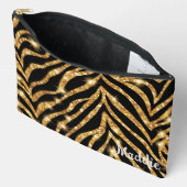 Golden Zebra Glittery Pattern Etui (Open)