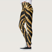 Golden Zebra Glittery Pattern Leggings (Links)