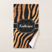 Golden Zebra Print Bad Handdoek (Handdoek)