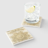 Golden Zee Creats Stenen Onderzetter (Zijkant)