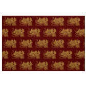 Golden Zen Koi op Red Fabric Stof (Fat Quarter)