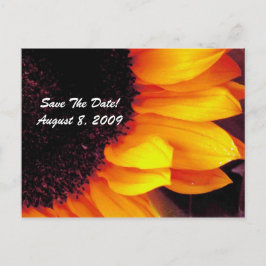 Golden Zonnebloem Bloemen Huwelijk Save The Date Aankondigingskaart