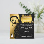 Golden zwart kaart (Staand voorkant)