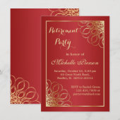 Golden zwenken op donkerrode Prijs Kaart (Voorkant / Achterkant)