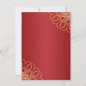 Golden zwenken op donkerrode Prijs Kaart (Achterkant)