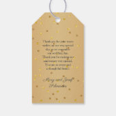 Golden zwrillen, met hart verbonden 50e Jubileum Cadeaulabel (Achterkant)