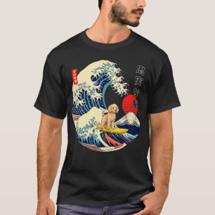 Goldendle Japans Kanagawa Wave Surf Loyal Dog T-shirt