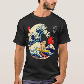 Goldendle Japans Kanagawa Wave Surf Loyal Dog T-shirt