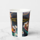 Goldendoedel op een peddel: Een Schilderachtig avo Papieren Bekers (Links)