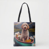 Goldendoedel op een peddel: Een Schilderachtig avo Tote Bag (Voorkant)